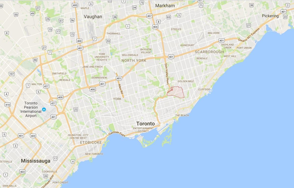 Mapa uzdę powiat sposób Toronto