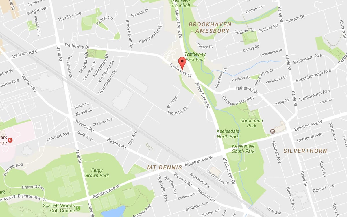 Mapa Третхевеи jazdy Toronto