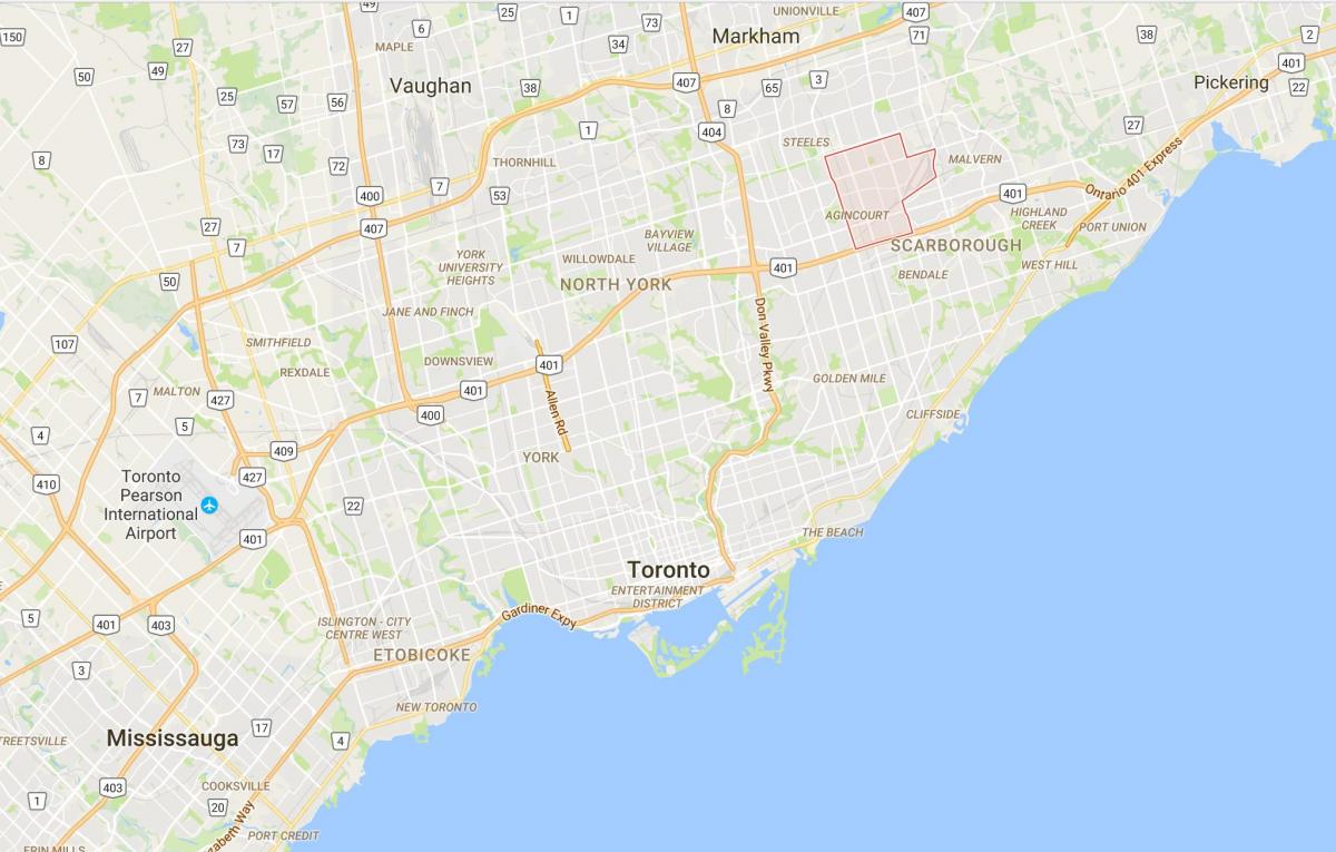 Mapa Agincourt dzielnica Toronto