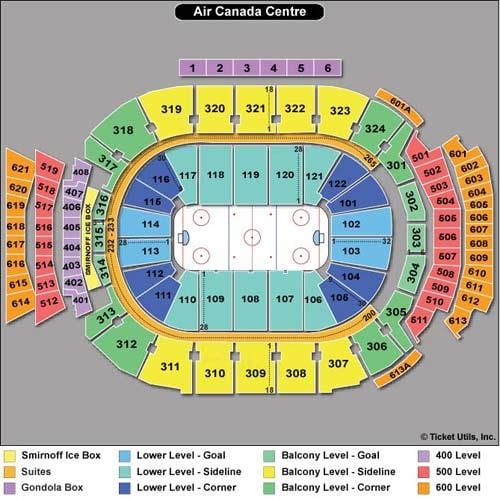 Mapa Air Canada Centre Część ACC