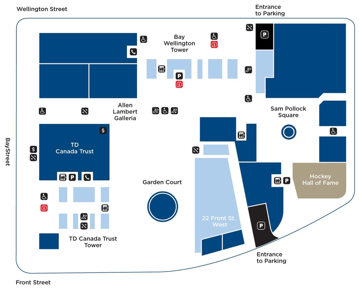 Mapa Brookfield miejsce Toronto sklep