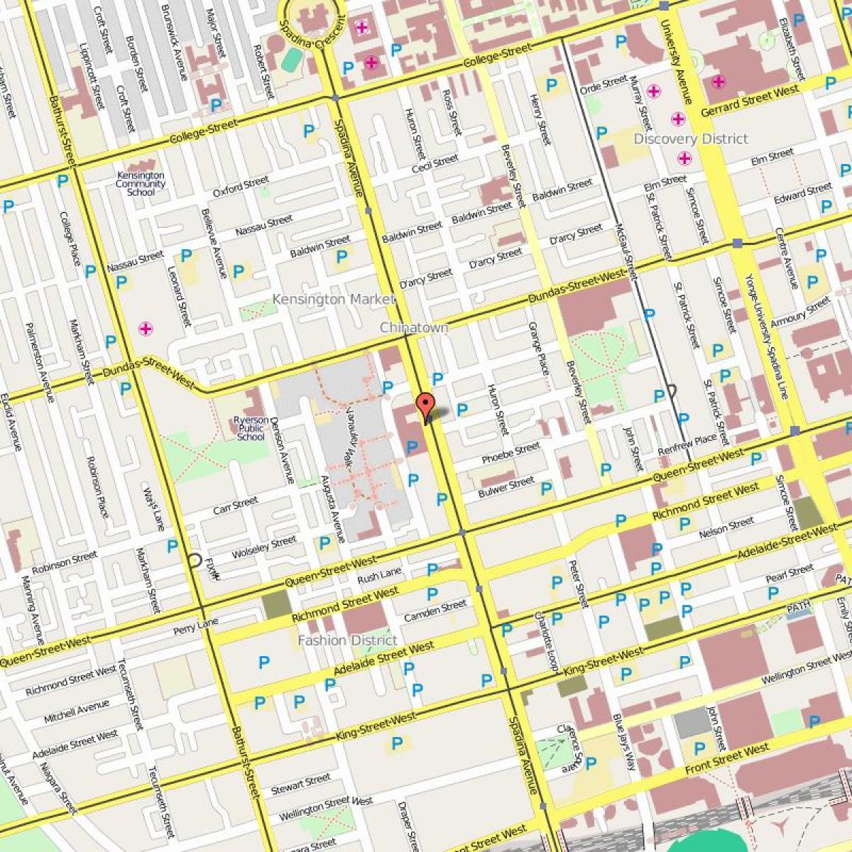 Mapa chinatown Toronto
