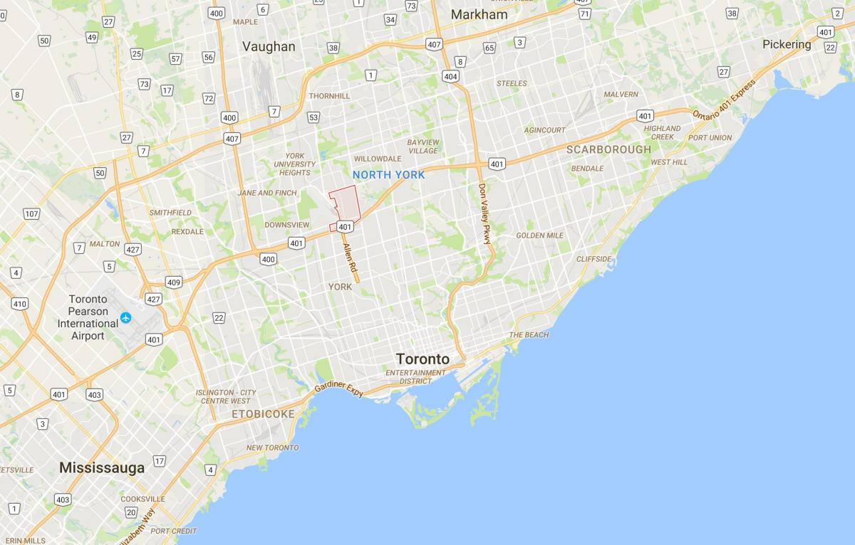 Mapa Клантоне dzielnicy Toronto