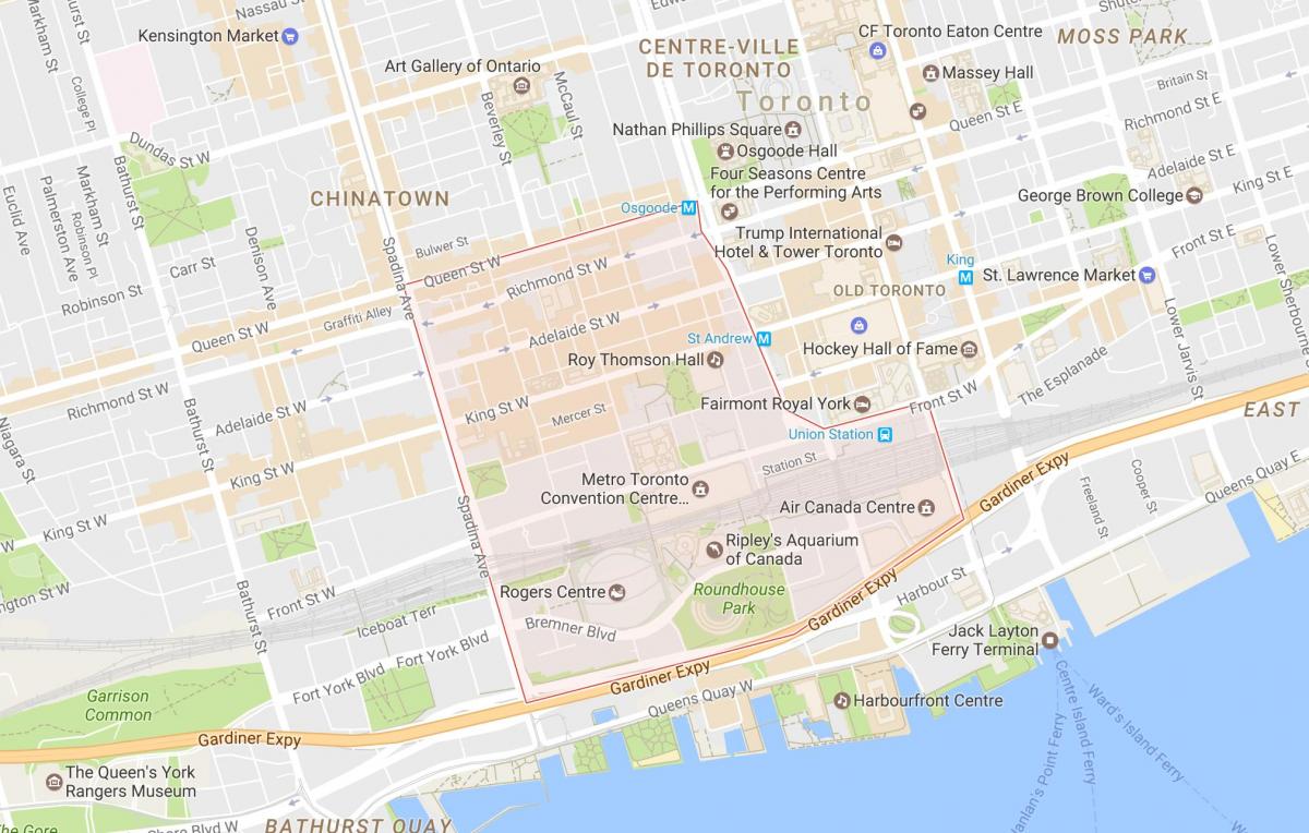 Mapa dzielnicy Toronto