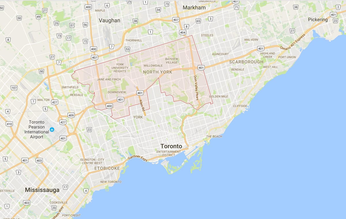 Mapa miasta Toronto Toronto