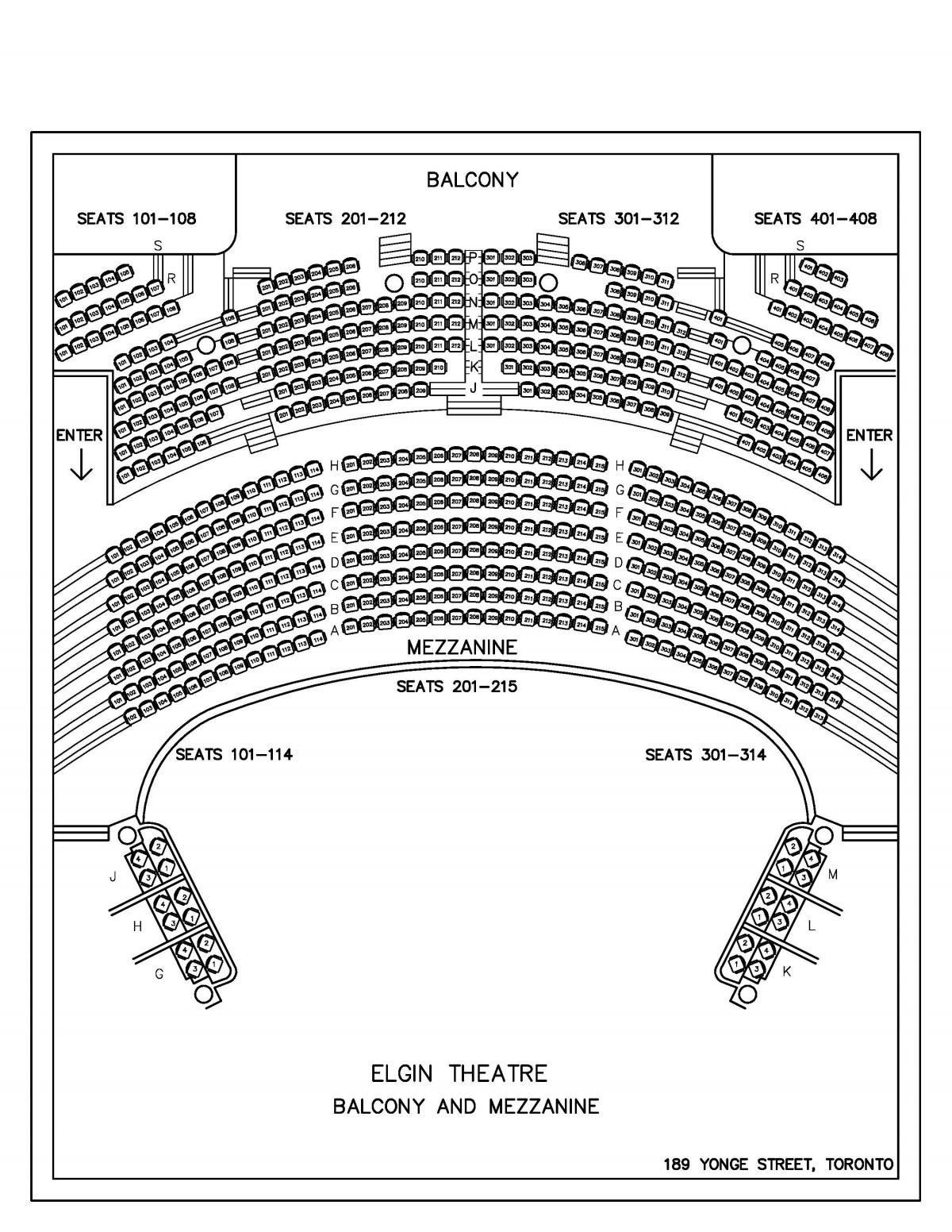 Mapa Elgin i ogród zimowy teatru