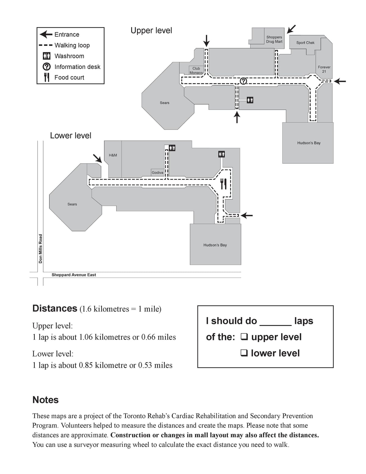 Mapa wejściem do centrum handlowe Fairview 