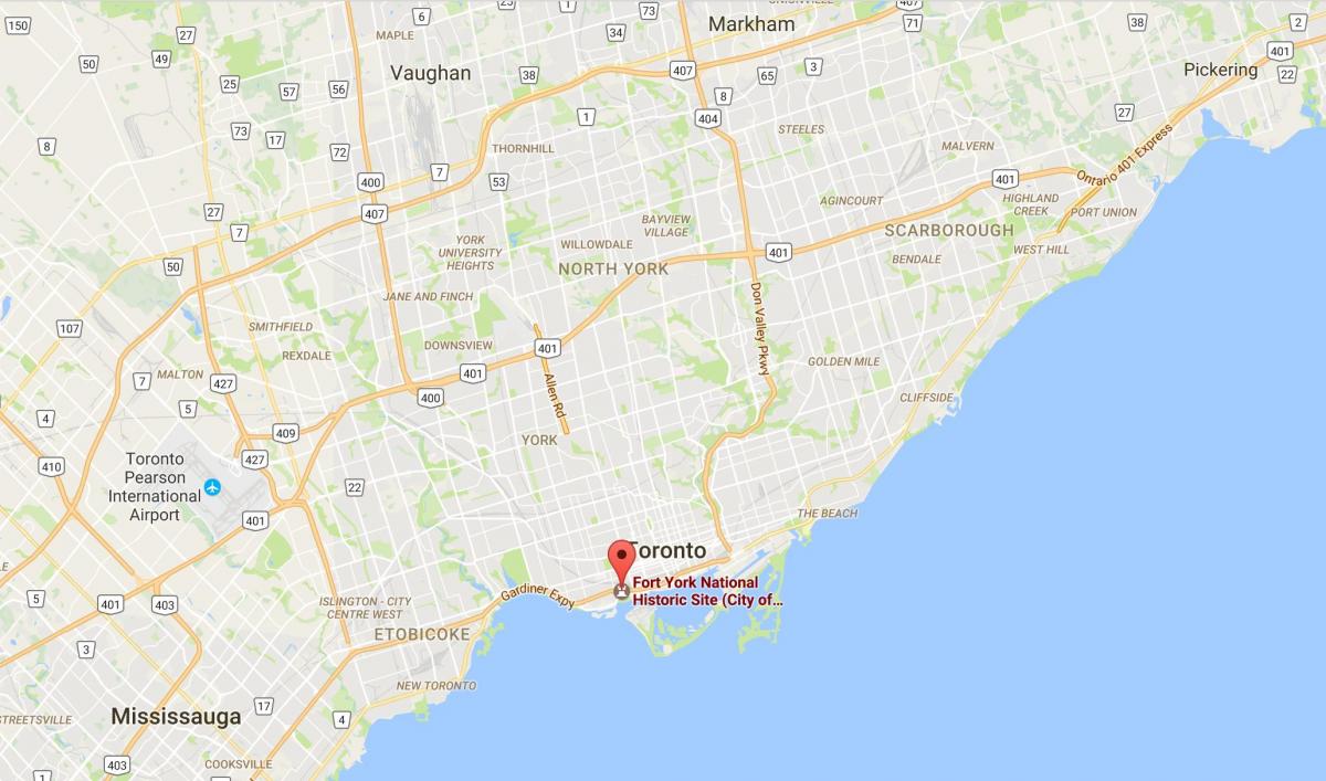 Mapa Fort York, Toronto