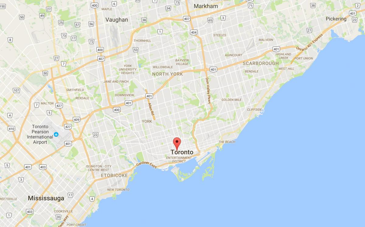 Mapa Park grange dzielnica Toronto