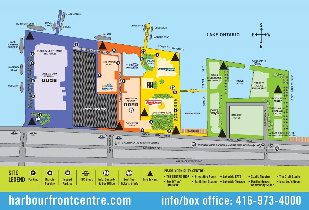 Mapa Harbourfront Centre 