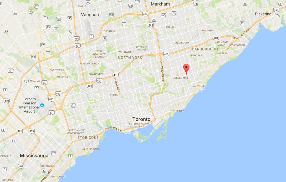 Mapa Ionview dzielnica Toronto