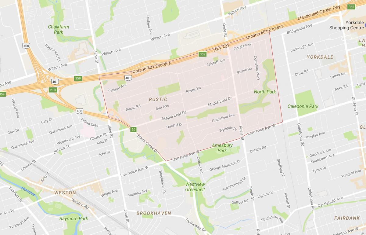 Mapa Klon Leafneighbourhood Toronto