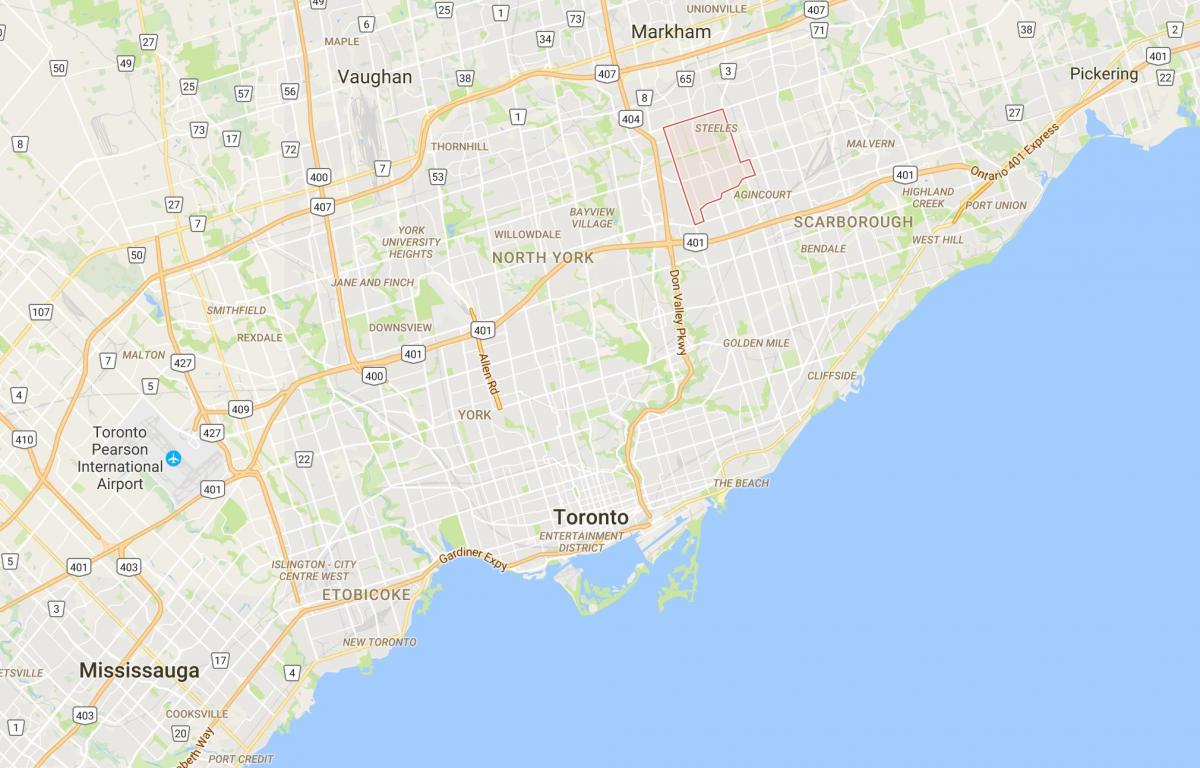 Mapa L Amoreaux dzielnica Toronto