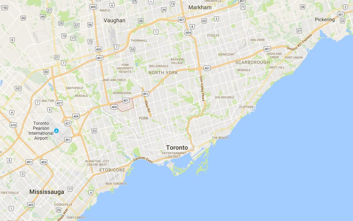 Mapa liść klonu Toronto