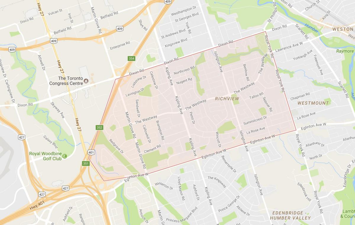 Mapa lokalizacja okolicy Toronto