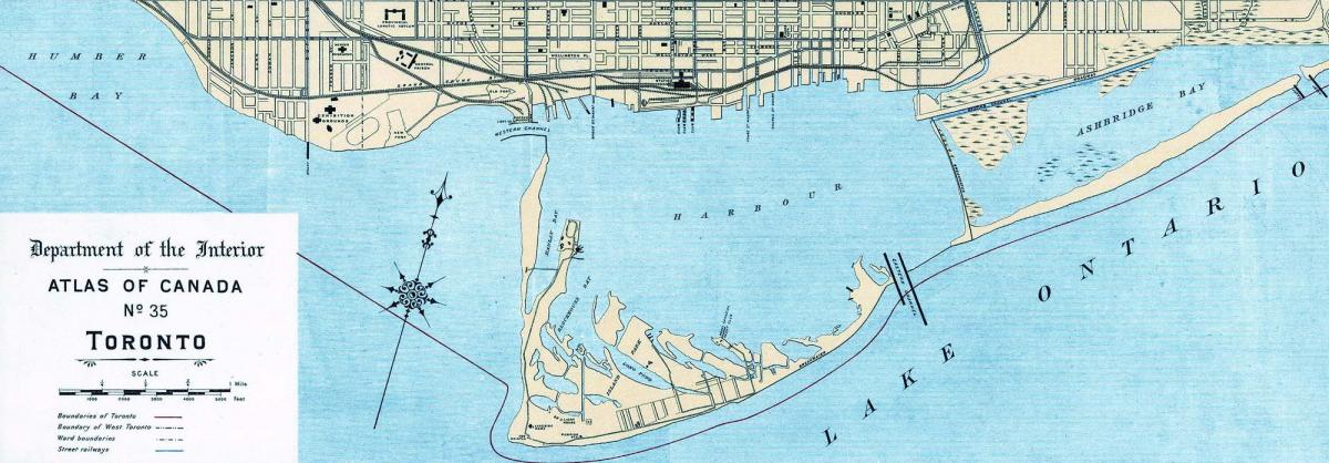 Mapa Toronto portu 1906