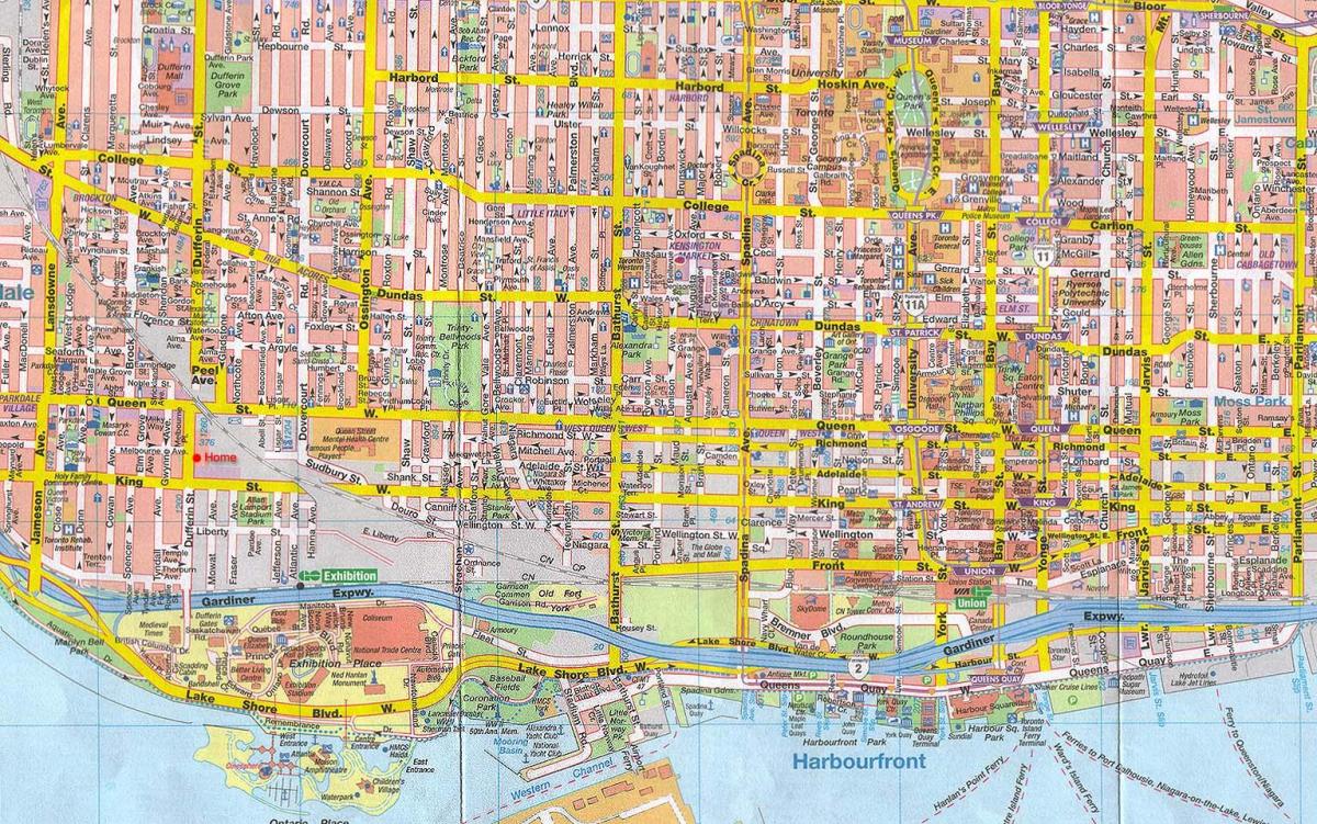 Mapa miasta Toronto, Kanada
