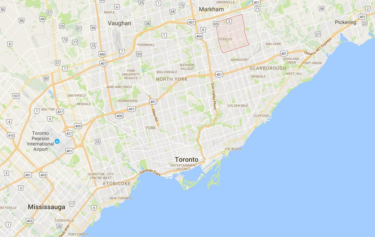 Mapa Millikan dzielnica Toronto