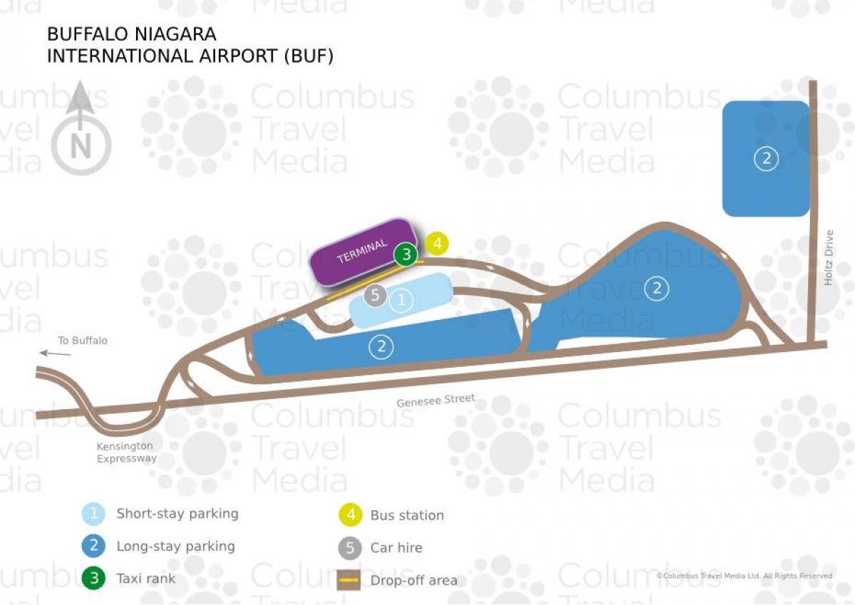 Mapa lotnisko Buffalo Niagara 