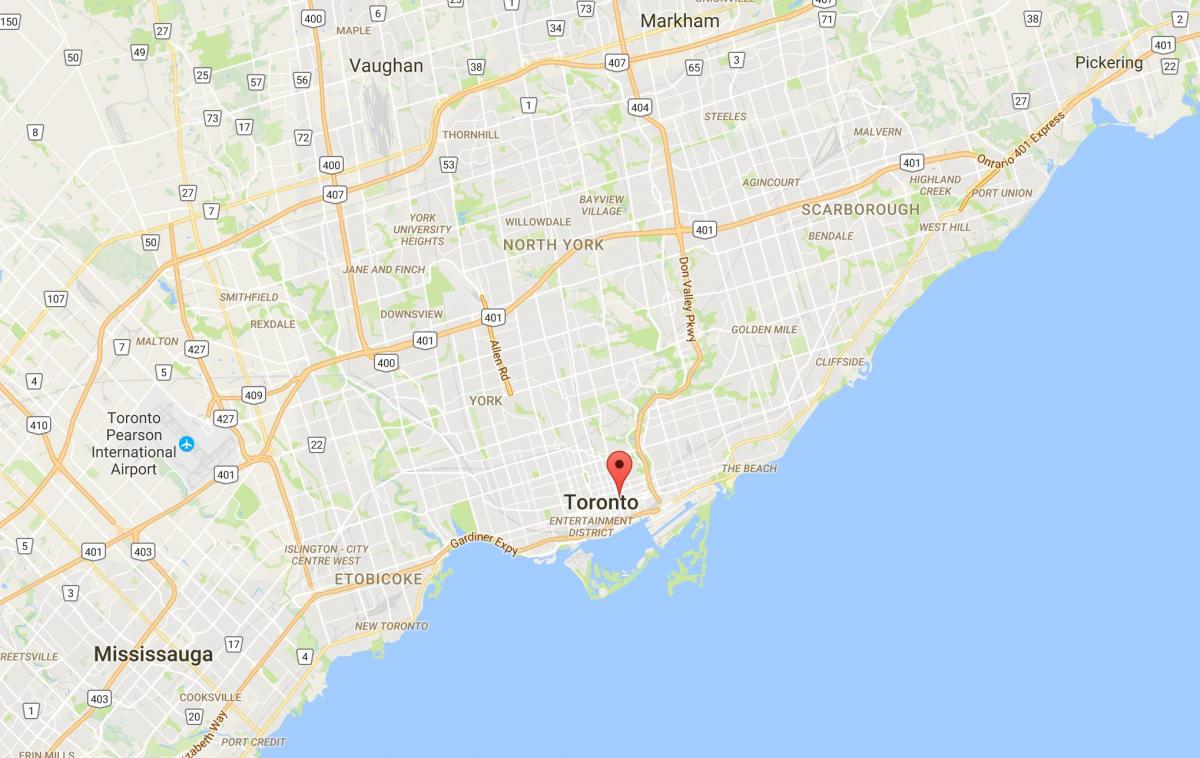 Mapa Moss dzielnicy Toronto
