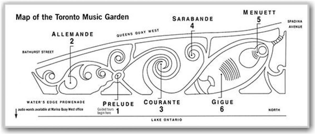 Mapa Toronto muzyczny ogród