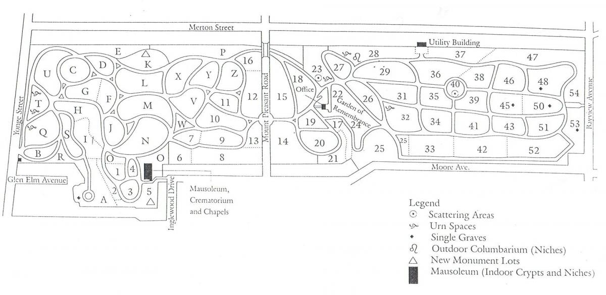 Mapa Mount pleasant cemetery