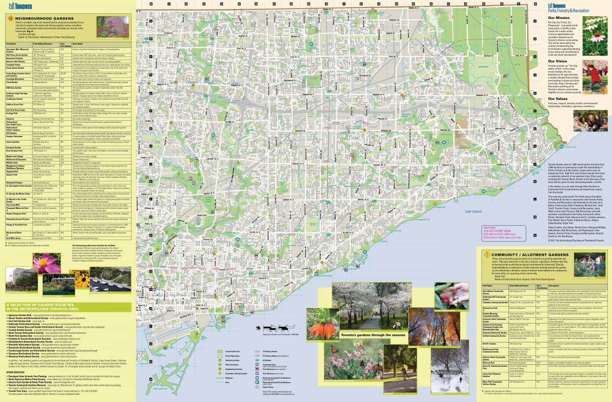 Mapa ogrody Toronto East