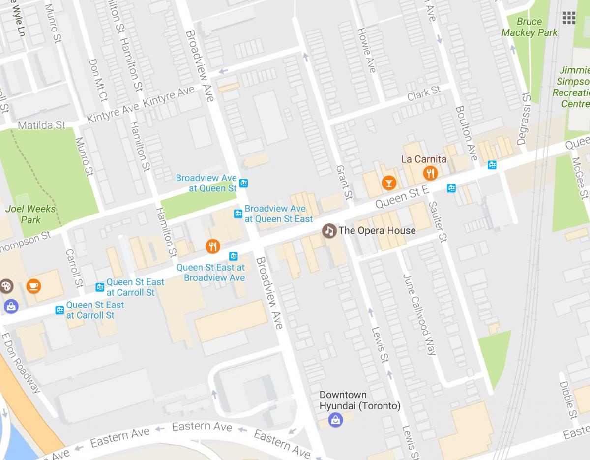 Mapa teatru z Toronto