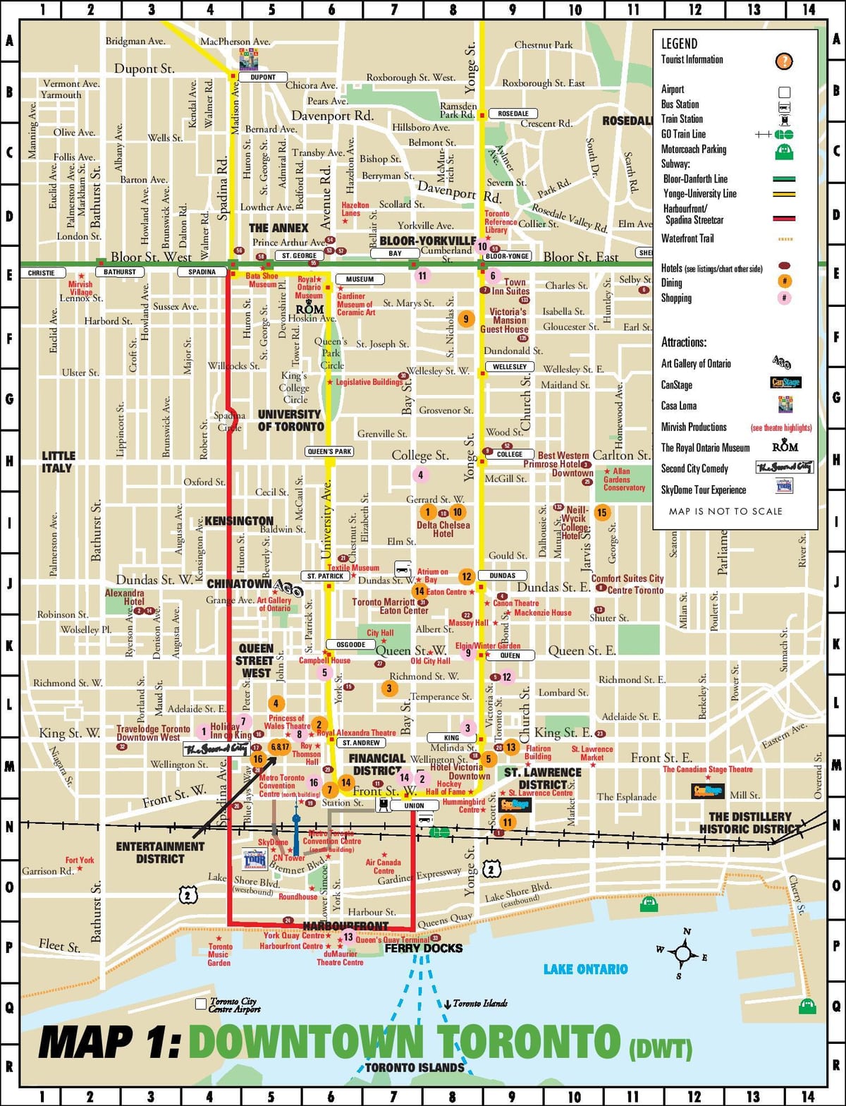 Mapa ДВТ Toronto