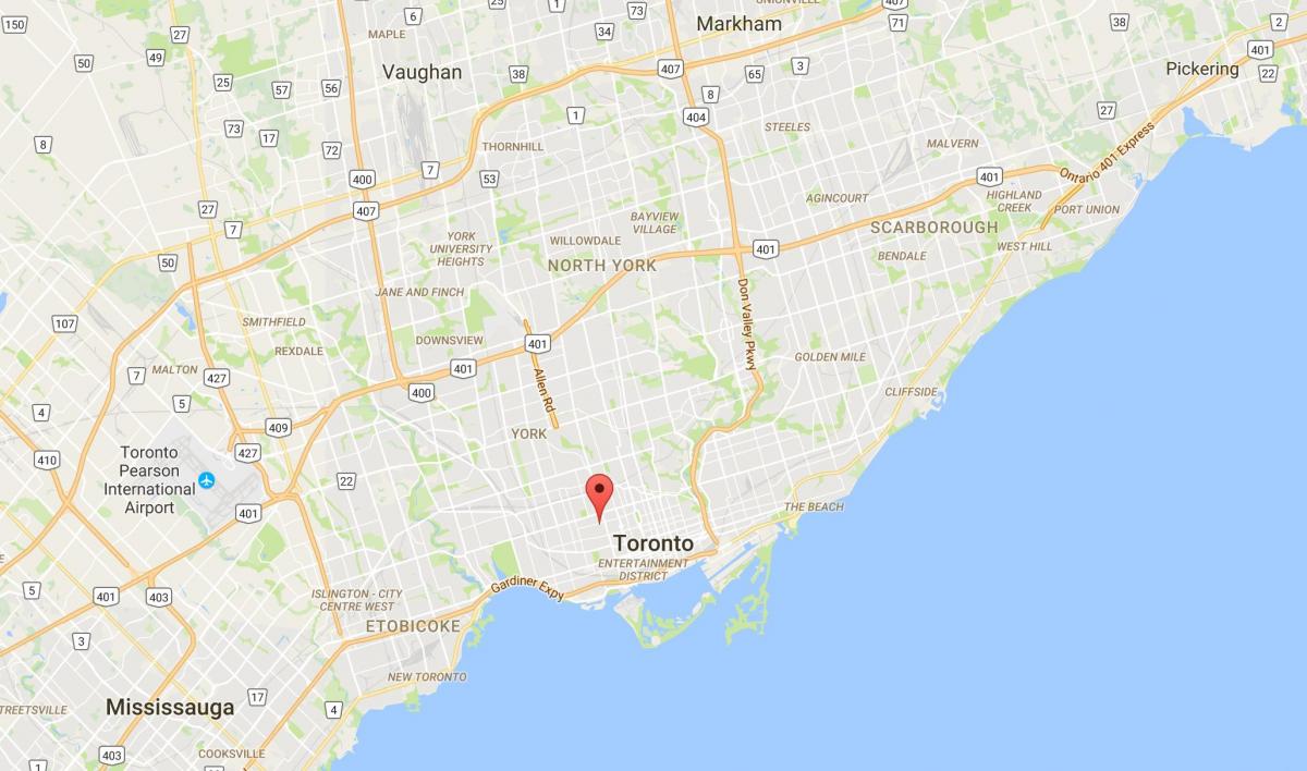 Mapa Palmerston dzielnica Toronto