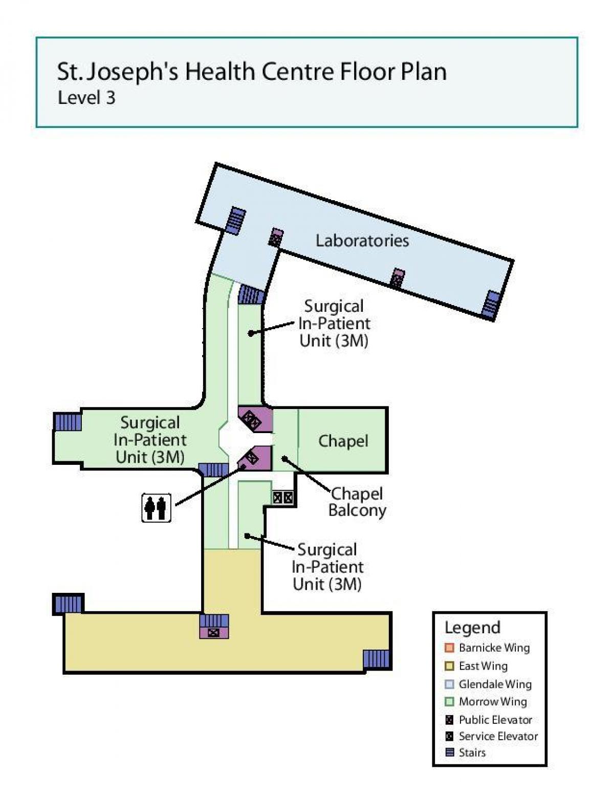 Mapę centrum medycznym Świętego Józefa w Toronto 3