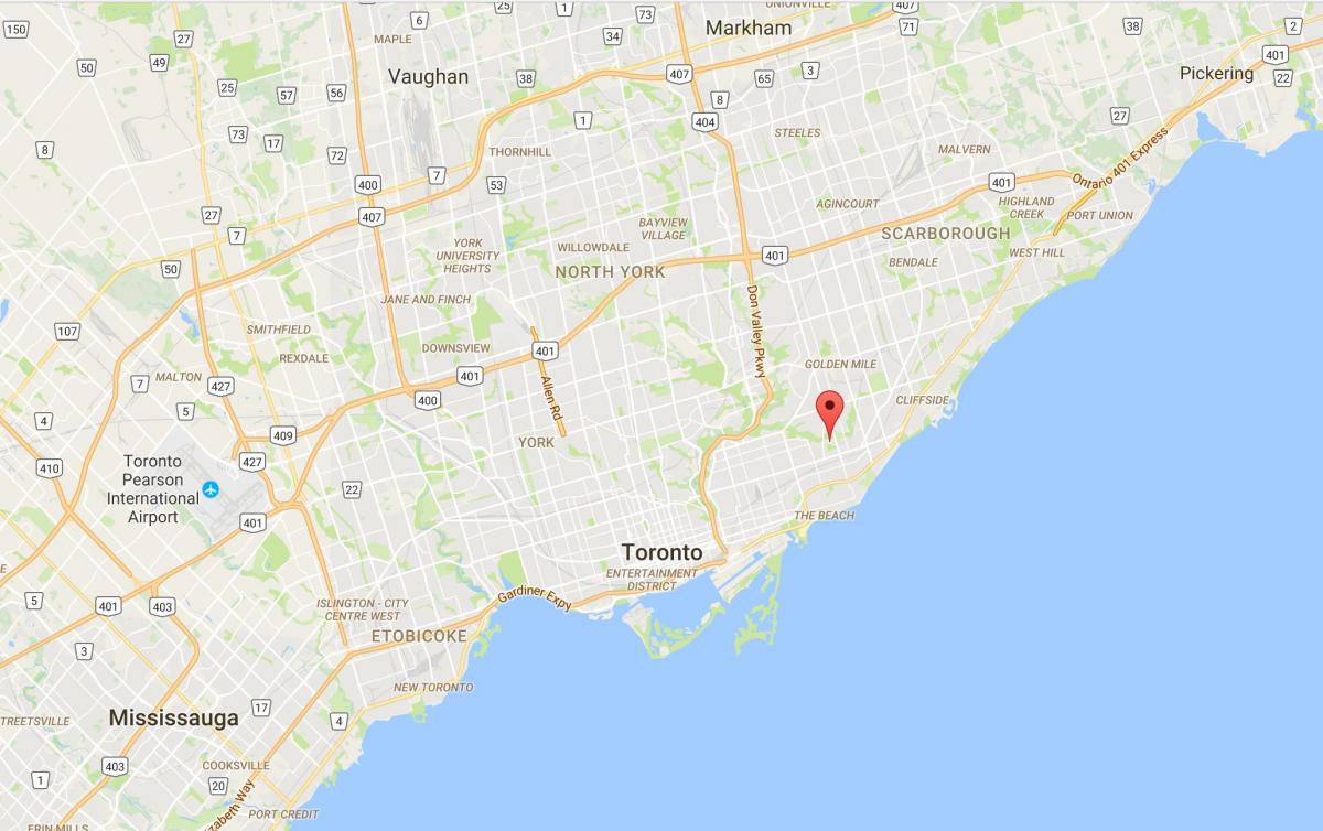 Mapa Półksiężyca miasta Toronto