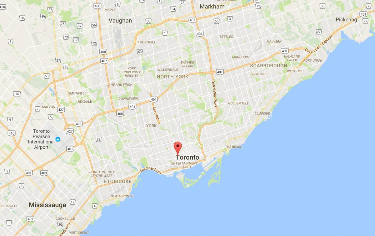 Mapa Kensington rynek dzielnica Toronto