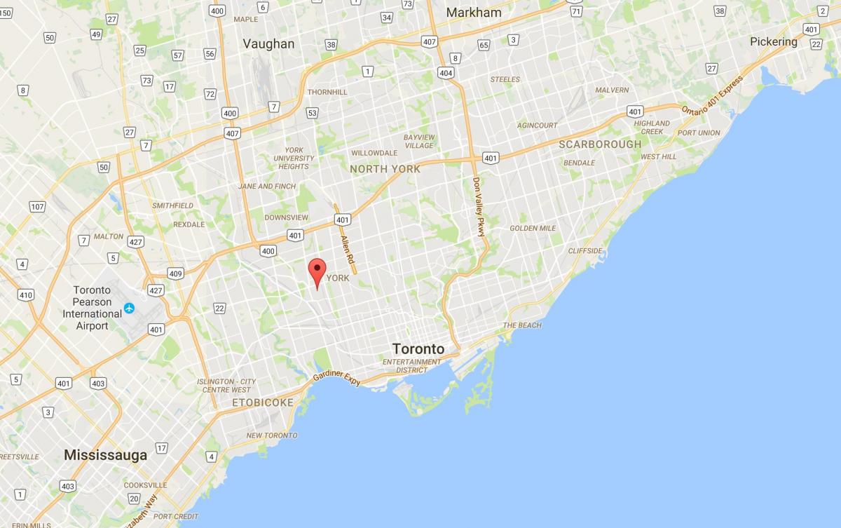 Mapa Silverthorne dzielnica Toronto