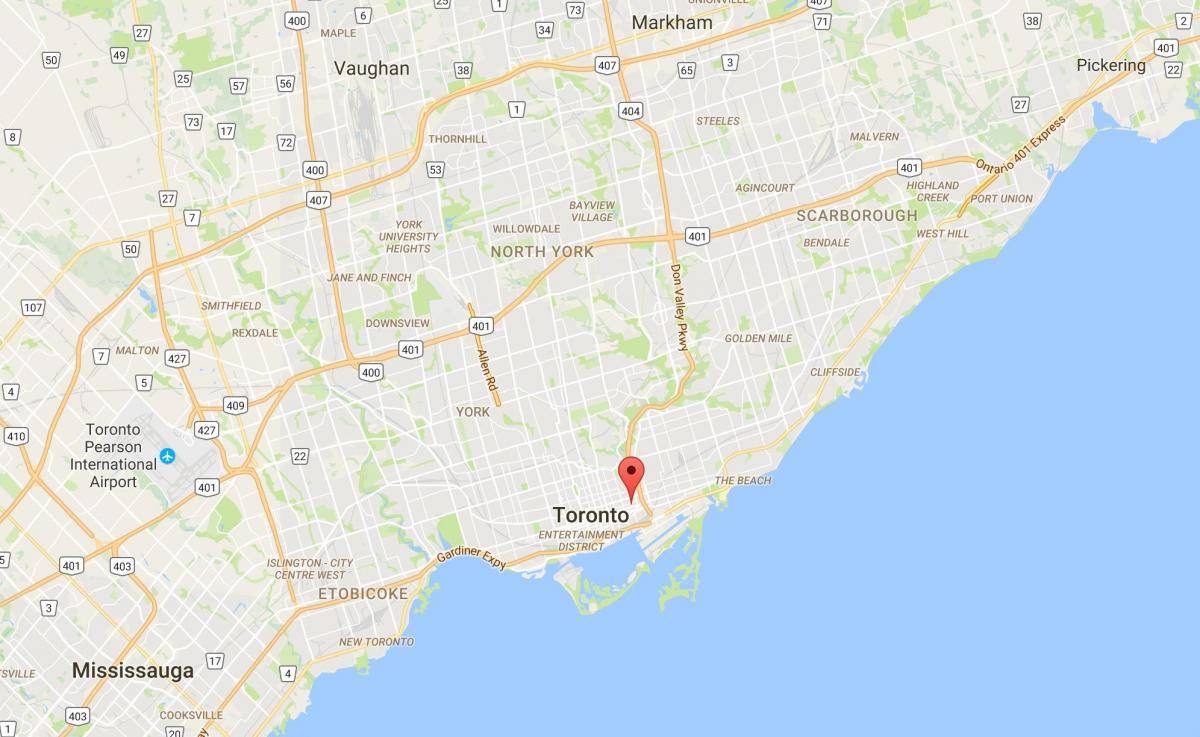Mapa Trefann sądowego dzielnicy Toronto
