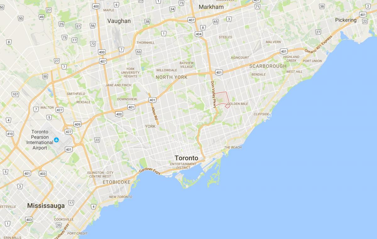 Mapa Wiktorii dzielnicy Toronto