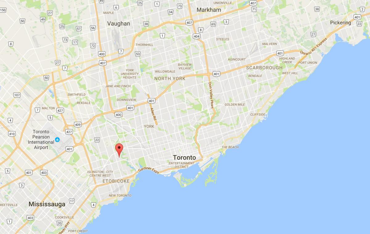 Mapa Кингсвэй dzielnica Toronto