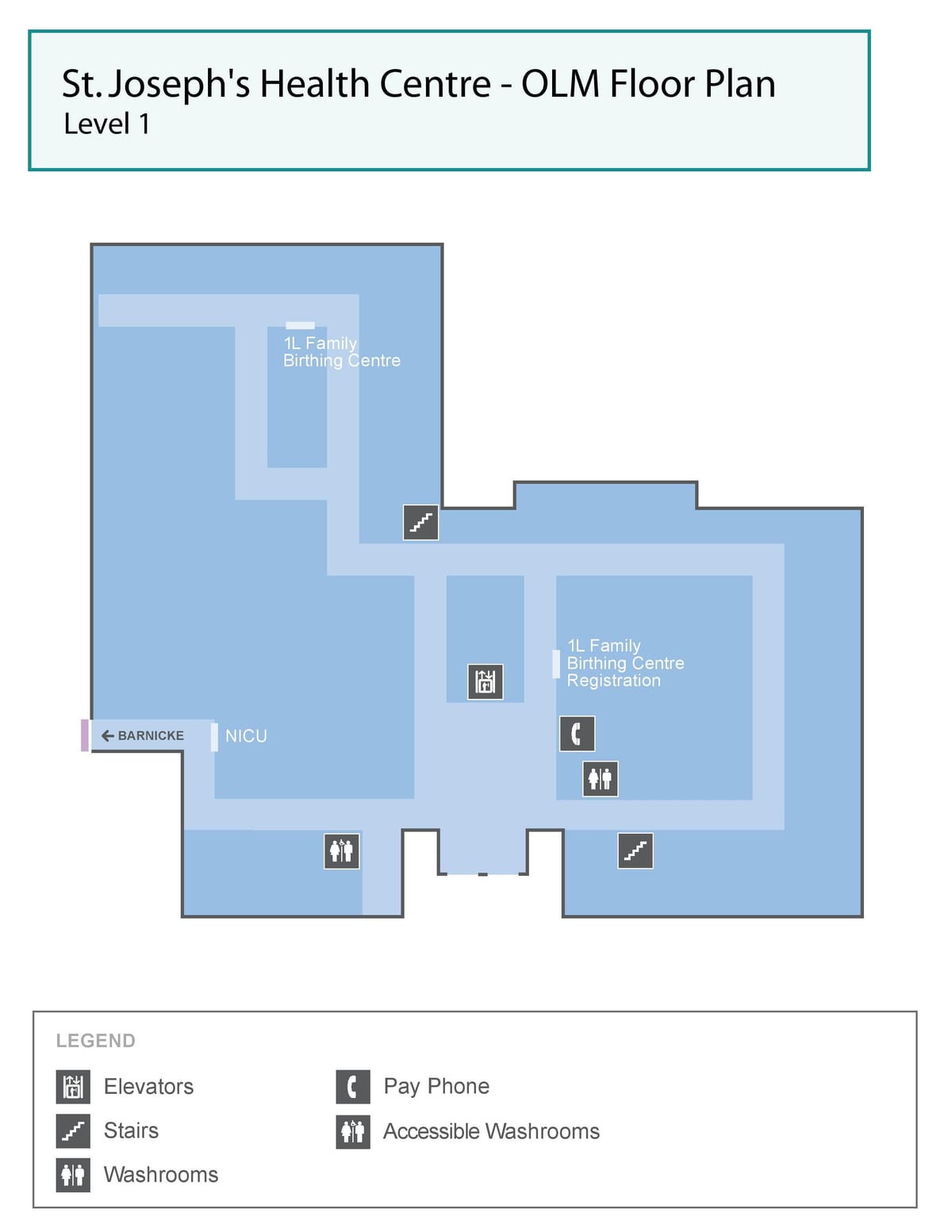 Mapa centrum zdrowia St. Joseph ОЛМ Toronto 1
