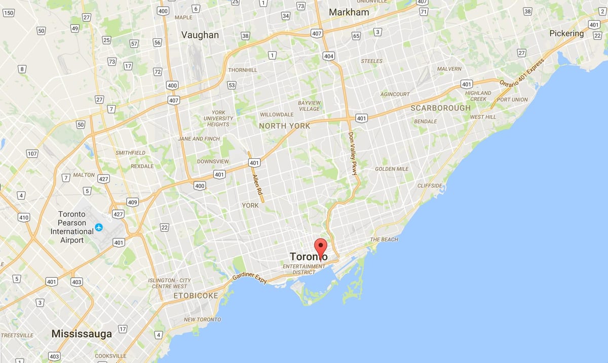 Mapie Świętego Wawrzyńca dzielnica Toronto