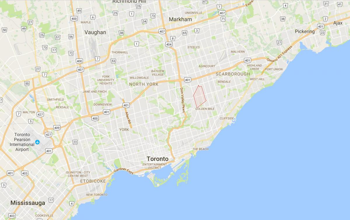 Mapa Wexford dzielnica Toronto