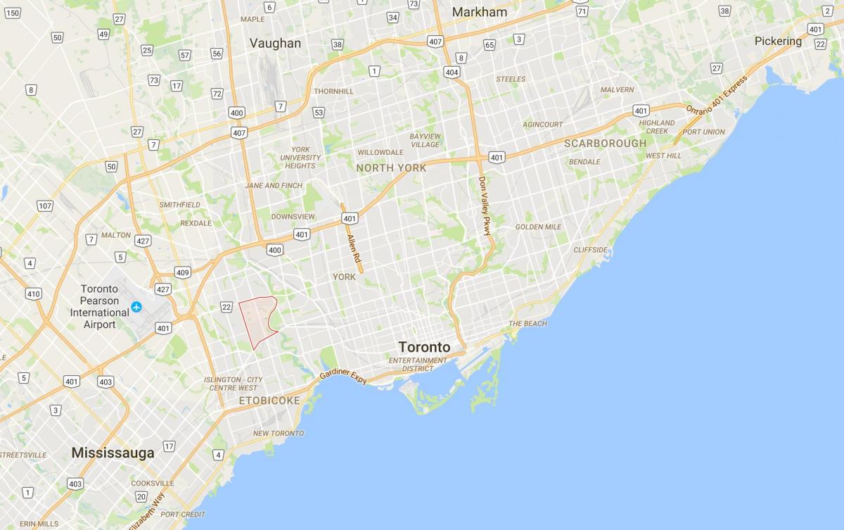 Mapę wieś Dolina humber do atlantyku dzielnica Toronto