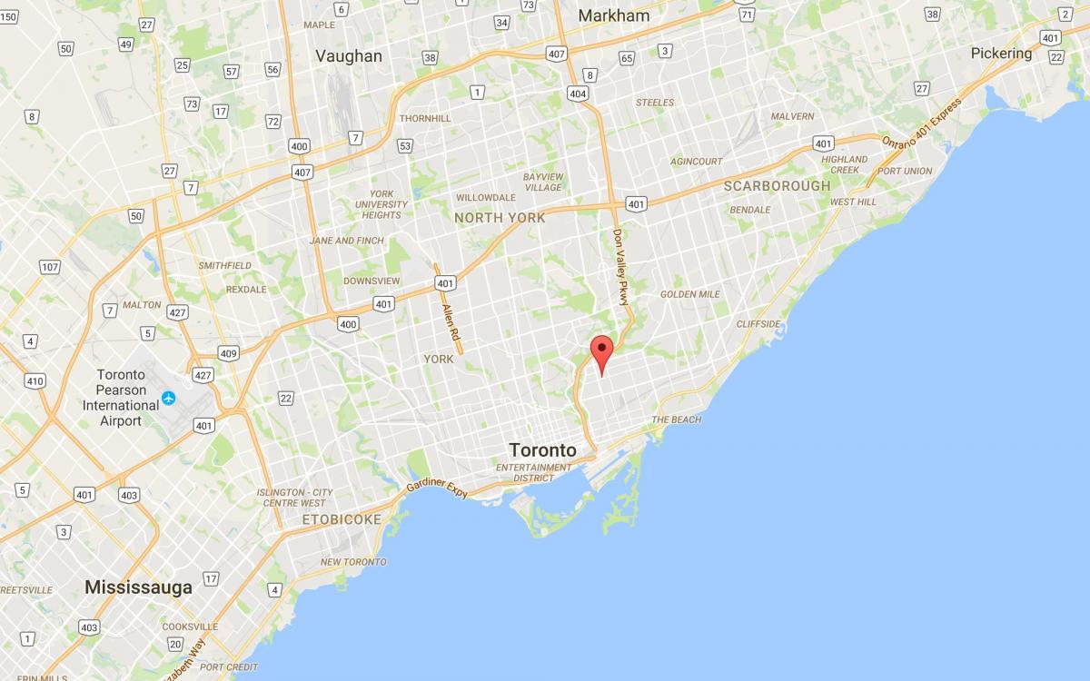 Mapa dzielnicy de Pijp w Toronto