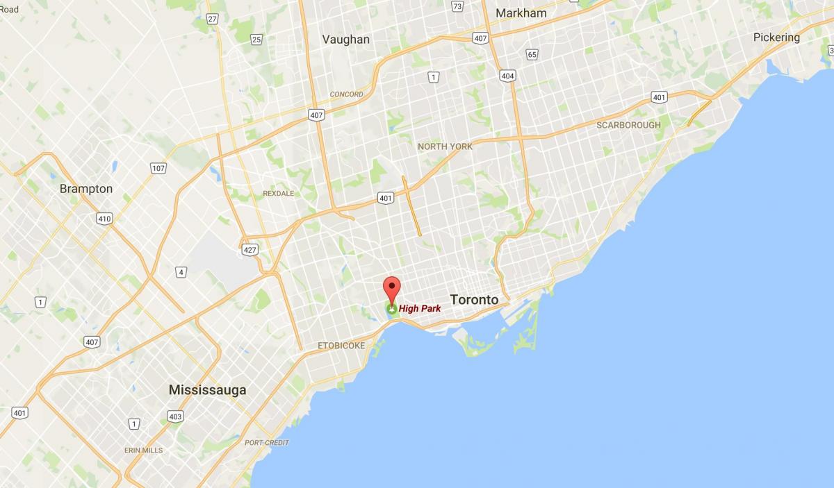 Mapa atrakcji, jak dzielnica Toronto