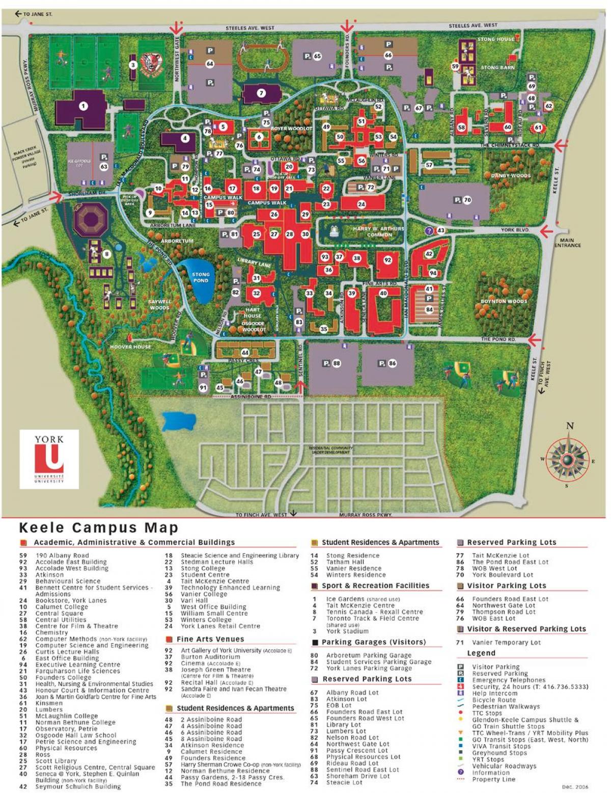 Mapa Jorku кильского kampusu uniwersytetu