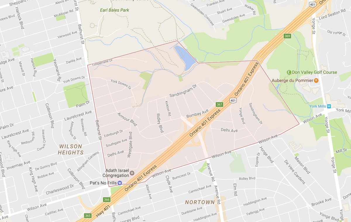 Mapa zbroje wysokości okolicy Toronto