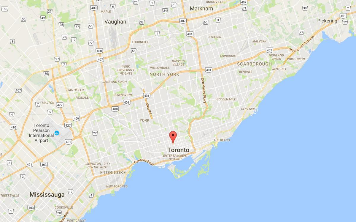 Mapa odkryć dzielnicy Toronto