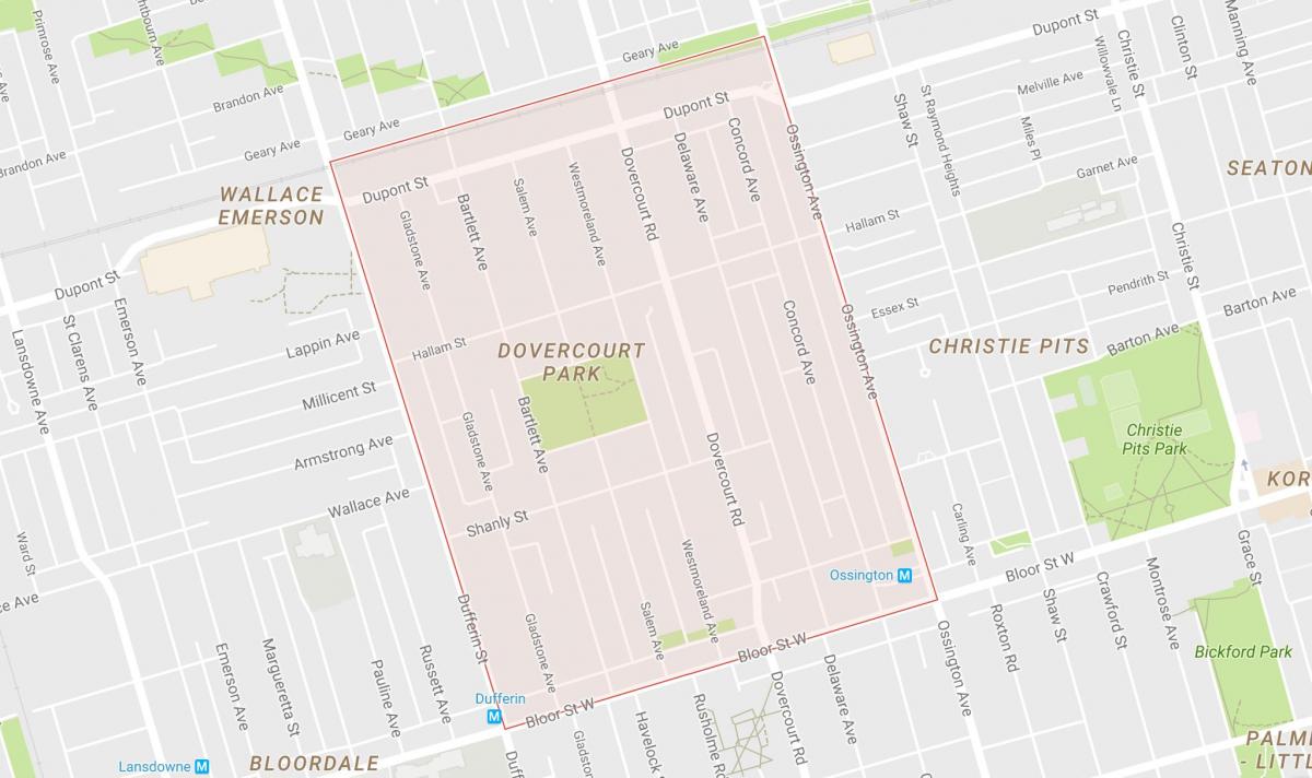 Mapa Дувркорт Park W Toronto