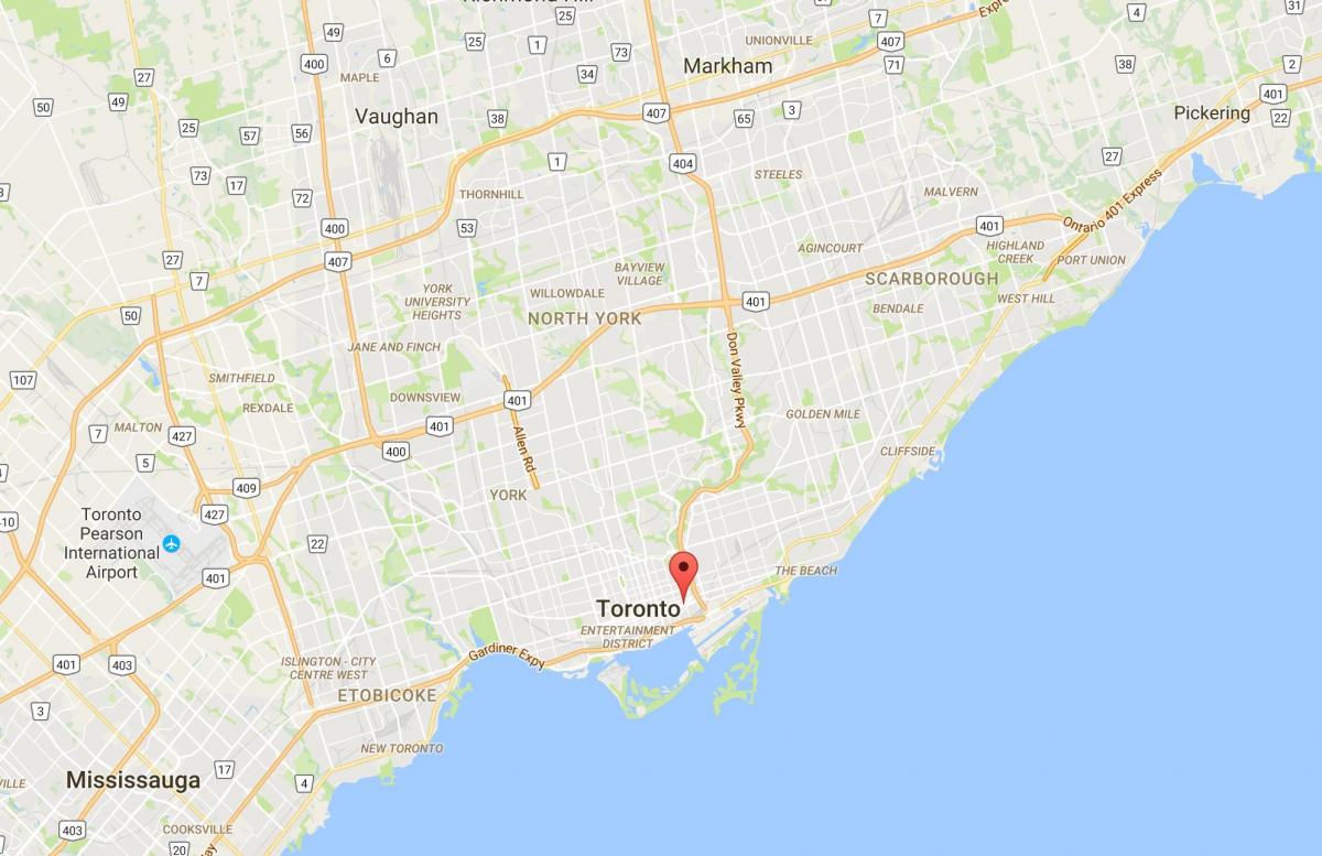 Mapa miasta корктаун dzielnica Toronto