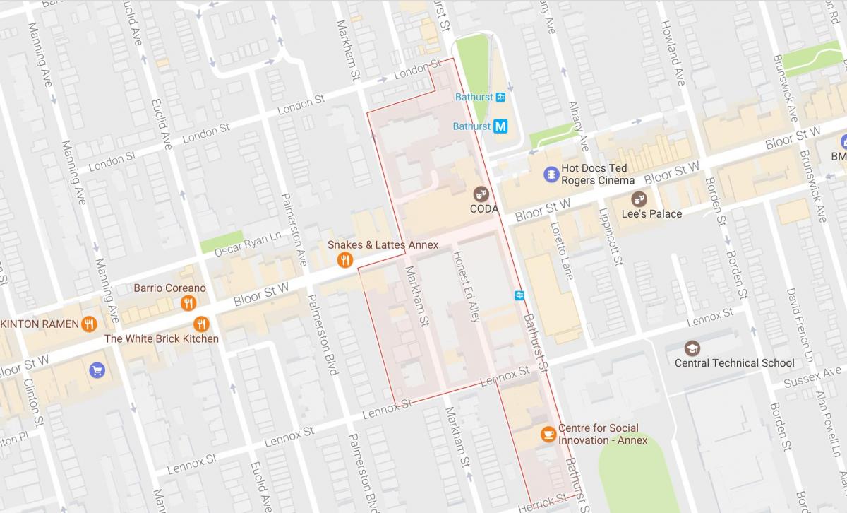 Mapa Мирвиса wsi dzielnicy Toronto