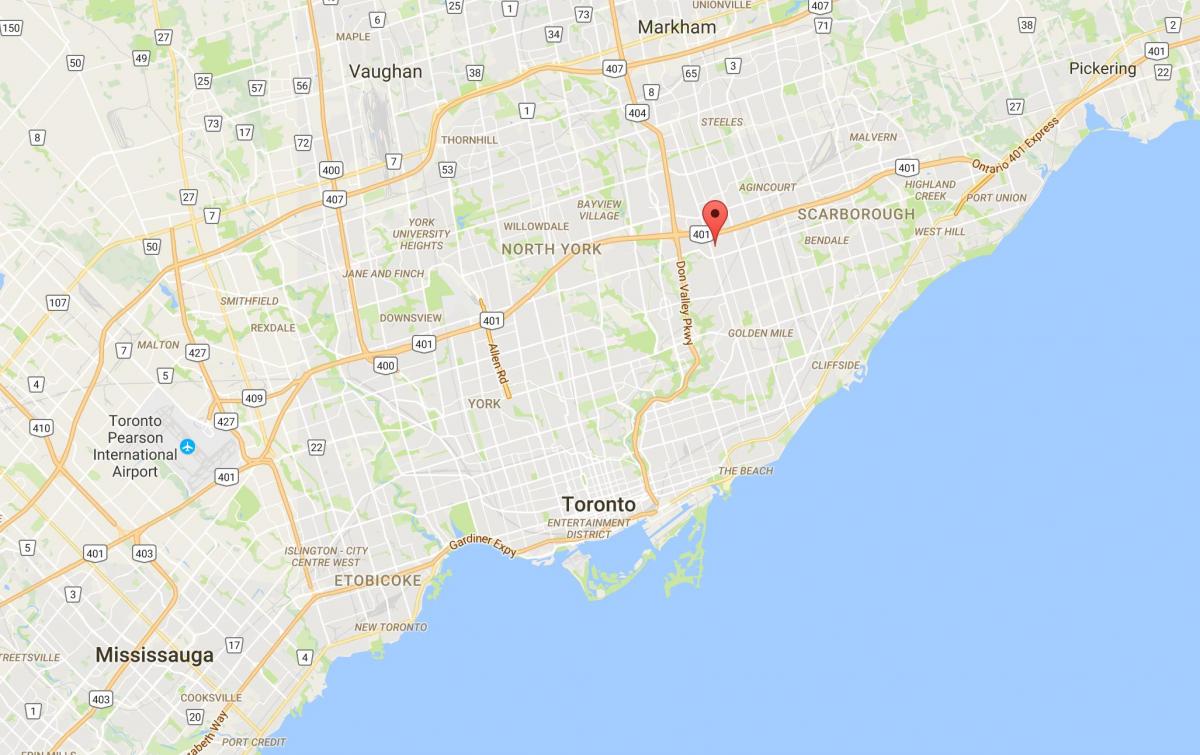 Mapa Мэривейл dzielnica Toronto